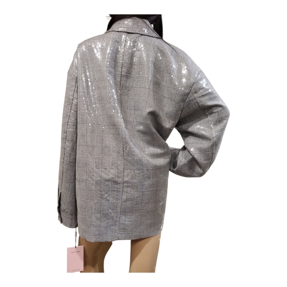 Avec Les Filles, Sequin Plaid Shirt Jacket. Size XL, NWT. - Picture 6 of 16